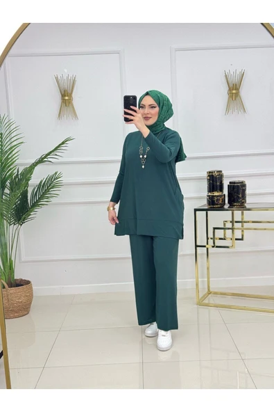 Kadın Tesettür 2'Li Takım Tunik & Pantolon Takımı ürün görseli