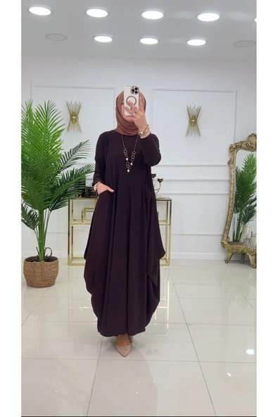 Kadın Tesettür Elbise Pileli Elbise - Resim 9