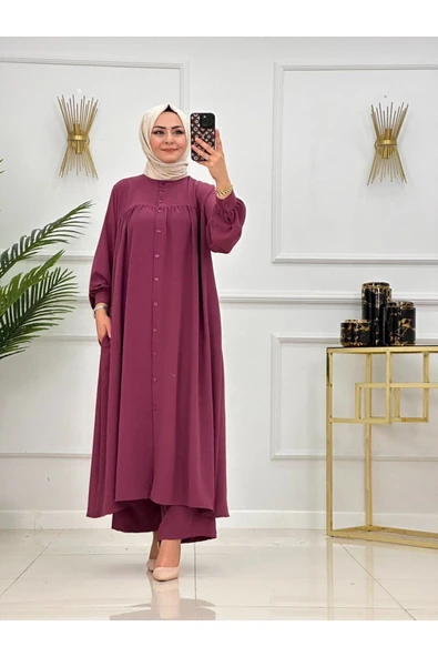 Kadın Tesettür 2'Li Takım Tunik Pantolon - 1