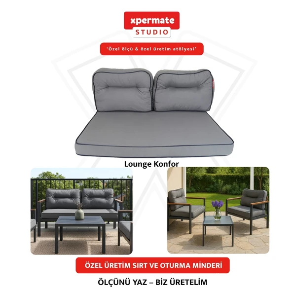 Özel Ölçü Palet Minderi Bahçe İç Ve Dış Mekan Minder Koltuk Minder 40x150 45x155 50x160 ürün görseli