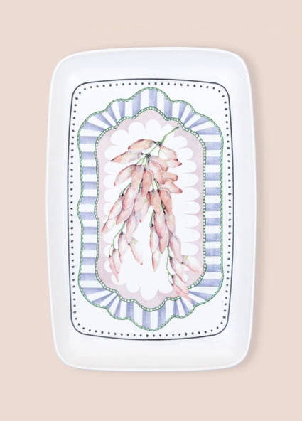 The Mia Spring Dikdörtgen Servis 33x21 cm SPR0015 - Resim 4