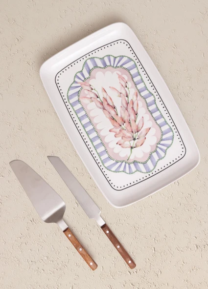 The Mia Spring Dikdörtgen Servis 33x21 cm SPR0015 - Resim 3