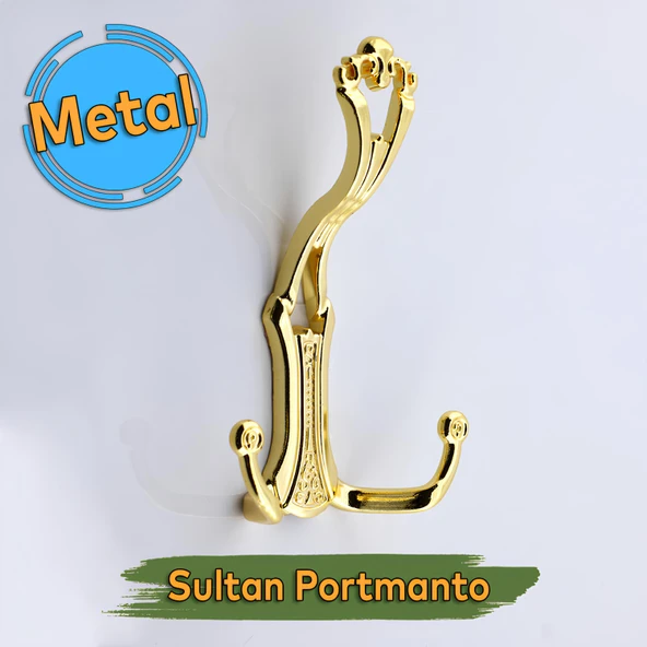 Sultan Gold Altın Portmanto Askı Vestiyer Dolap Askılık Askılığı Duvar Banyo Mutfak Elbise Askısı ürün görseli
