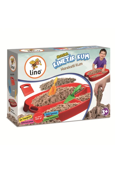 LİNO KİNETİK KUM SETİ (350 GR KUM+TEPSİ+KÜREK+MALA+KESİCİ) - Resim 3