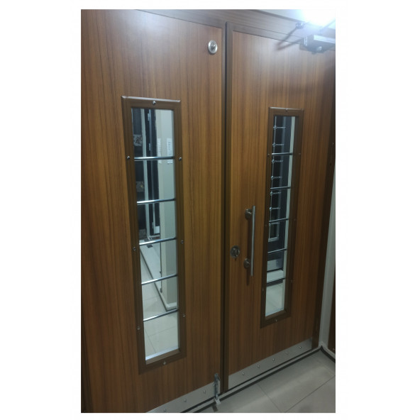 Tezwood 0152 ABD Eskitme Kabartmalı Model Apartman Kapısı, Dış Mekan Çelik Kapı, Villa Kapısı - 4