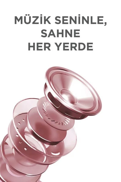 04 Pembe RGB Sevimli Figürlü Mikrofonlu Karaoke Bluetooth Hoparlör - 3