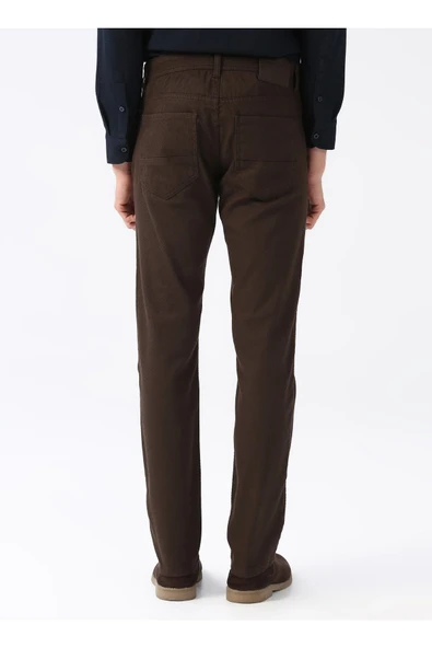 ALTINYILDIZ CLASSICS Normal Bel Boru Paça Comfort Fit Kahve Erkek Pantolon 4a0123100061 - Resim 4
