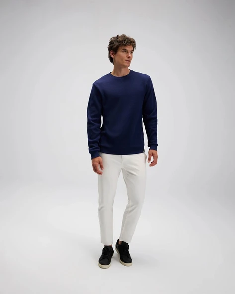 Ellesse EM615-NV Erkek Lacivert Pamuklu Kazak - 6