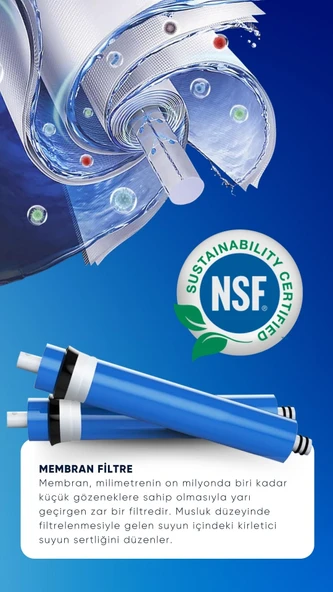 Tüm Kapalı Kasa Su Arıtma Cihazları İle Uyumlu 5'li Su Arıtma Filtre Seti - Resim 6