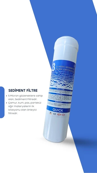 Tüm Kapalı Kasa Su Arıtma Cihazları İle Uyumlu 5'li Su Arıtma Filtre Seti - Resim 5