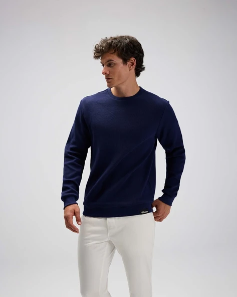 Ellesse EM615-NV Erkek Lacivert Pamuklu Kazak - 3