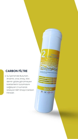 Tüm Kapalı Kasa Su Arıtma Cihazları İle Uyumlu 5'li Su Arıtma Filtre Seti - Resim 4