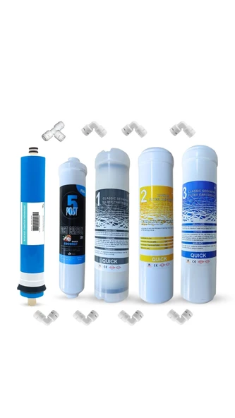Tüm Kapalı Kasa Su Arıtma Cihazları İle Uyumlu 5'li Su Arıtma Filtre Seti - Resim 2