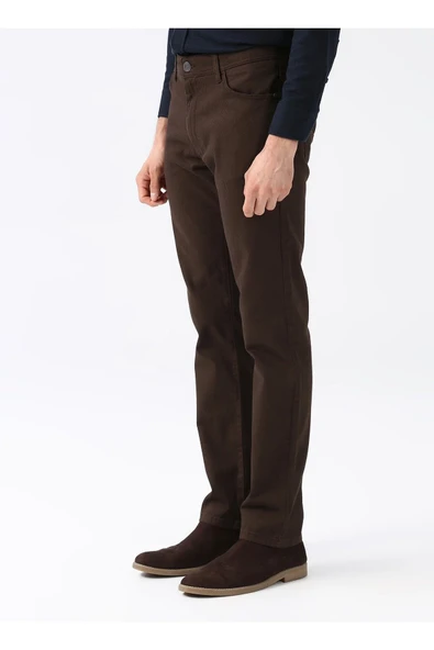 ALTINYILDIZ CLASSICS Normal Bel Boru Paça Comfort Fit Kahve Erkek Pantolon 4a0123100061 - Resim 3