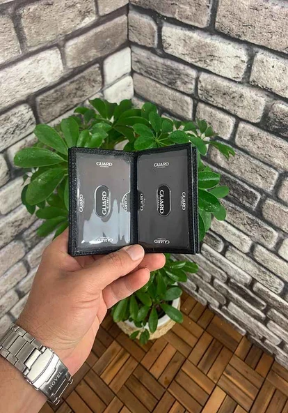 Guard Siyah Hakiki Deri Mini Boy Kredi Kartlık - GRD250902WT601 - Resim 3