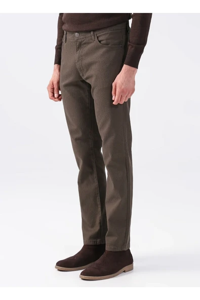 AC&CO Altınyıldız Normal Bel Boru Paça Comfort Fit Haki Erkek Pantolon 4a0123100061 - Resim 3