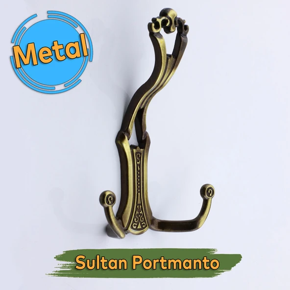 Sultan Antik Sarı Vestiyer Askısı Portmanto Dolap Askısı Askılık Duvar Elbise Askılığı Mutfak Banyo - 5