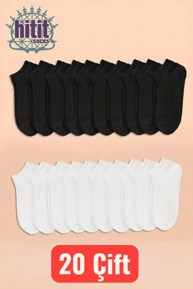 Hitit Socks 20 Çift Pamuklu Günlük Kullanıma Uygun Kısa Patik Çorap - 9