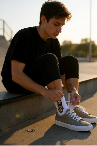 Hitit Socks Unisex 4 Çift Premium Renkli Sevimli Karakter LaBu Desenli Parfümlü Kolej Çorap - 2