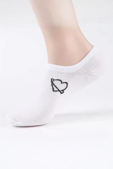 Hitit Socks Kadın 6 Çift Premium Kalite Desenli Görünmez Sneaker Çorap - 4