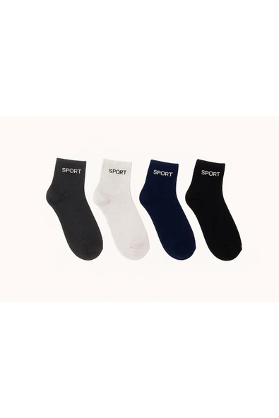 Hitit Socks Erkek 9 Çift Pamuklu Günlük Kullanıma Uygun Sport Yazılı Yazlık Nefes Alan Kısa Çorap - 4