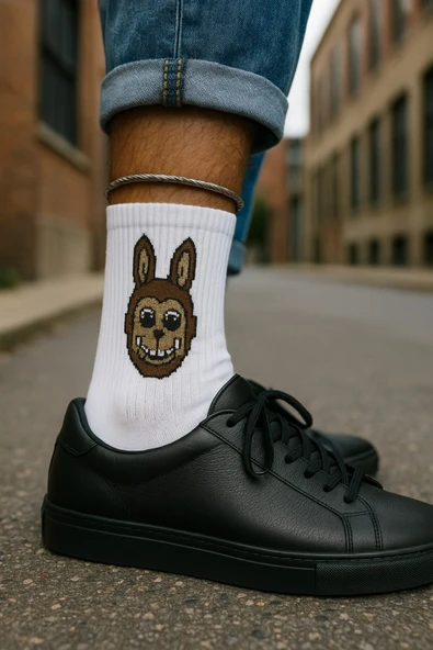 Hitit Socks Unisex 4 Çift Premium Renkli Sevimli Karakter LaBu Desenli Parfümlü Kolej Çorap - 3