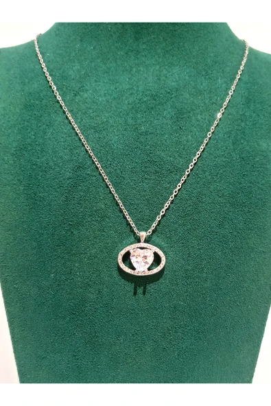 Monalisa Home Gümüş Renk Lüks Figürlü Gösterişli Kolye ürün görseli 1