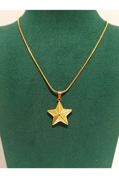 Monalisa Home Gold Renk Lüks Figürlü Gösterişli Kolye ürün görseli 1