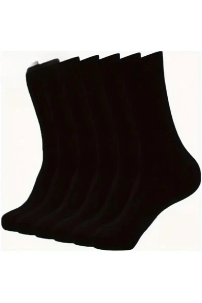 Hitit Socks Erkek 6 Çift Premium Kalite Sıkmaz Terletmez Kokusuz Çorap Siyah - 2