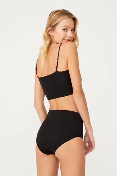 CottonHill Yüksek Bel Basic Lazer Kesim Bikini Külot 3'lü Paket - Resim 2