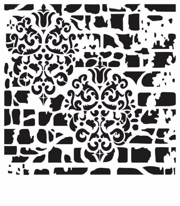 GRUNGE STENCIL MİNİ GCSM-003 25X25
