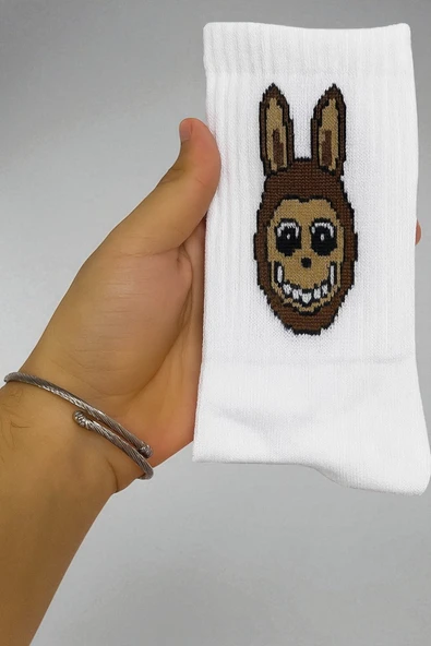 Hitit Socks Unisex 4 Çift Premium Renkli Sevimli Karakter LaBu Desenli Parfümlü Kolej Çorap - 4