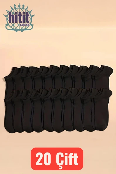 Hitit Socks 20 Çift Pamuklu Günlük Kullanıma Uygun Kısa Patik Çorap