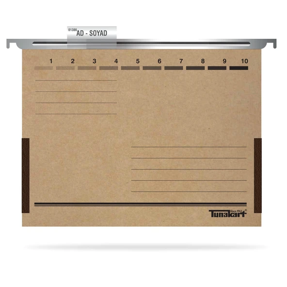 Tunakart ASD2005 Metal Askılı yan bezli körüklü dosya 25 li Paket - 2