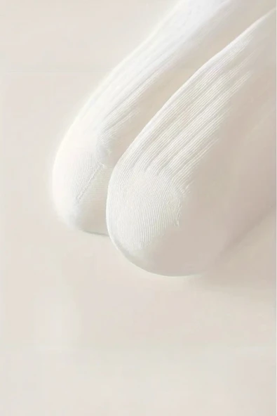 Hitit Socks Kadın 5 Çift Premium Kalite Çizgili Kalp İşlemeli Tenis Soket - 4