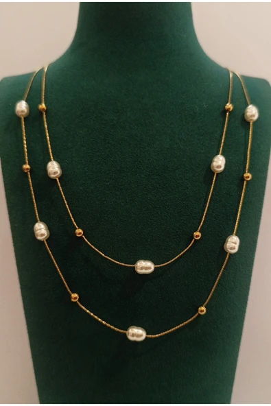 Monalisa Home Gold Renk Lüks Figürlü Gösterişli Kolye ürün görseli 1