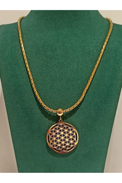 Monalisa Home Gold Renk Lüks Figürlü Gösterişli Kolye ürün görseli 1