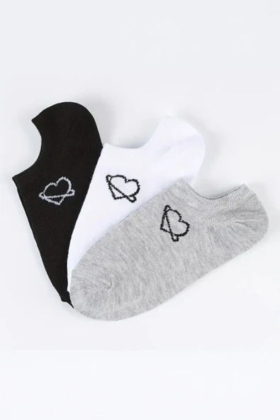 Hitit Socks Kadın 6 Çift Premium Kalite Desenli Görünmez Sneaker Çorap - 2