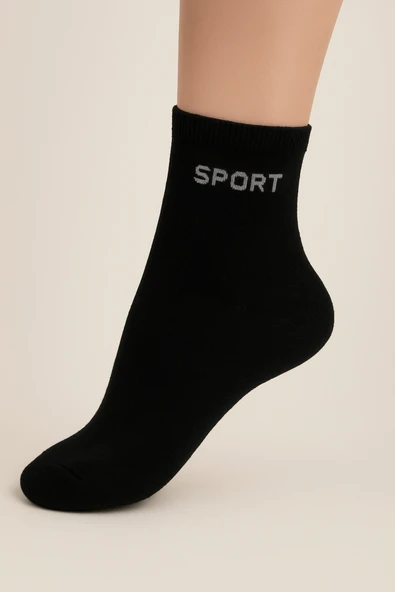 Hitit Socks Erkek 9 Çift Pamuklu Günlük Kullanıma Uygun Sport Yazılı Yazlık Nefes Alan Kısa Çorap - 3