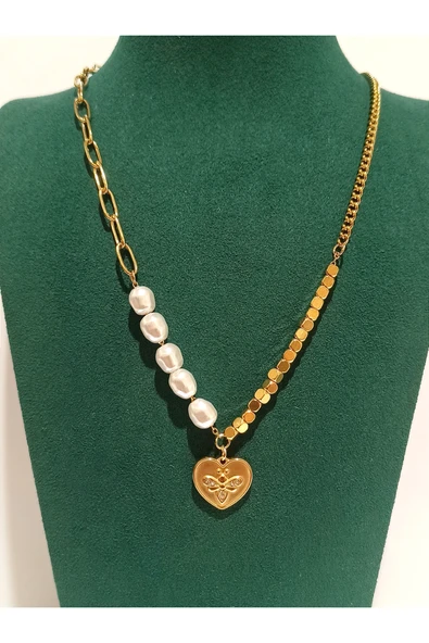 Monalisa Home Gold Renk Lüks Figürlü Gösterişli Kolye ürün görseli 1