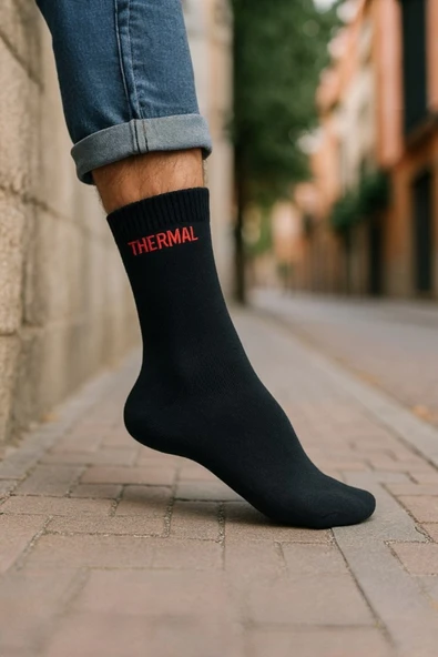 Hitit Socks Erkek 3 Çift Termal Kayak Kışlık Havlu Çorap - 3