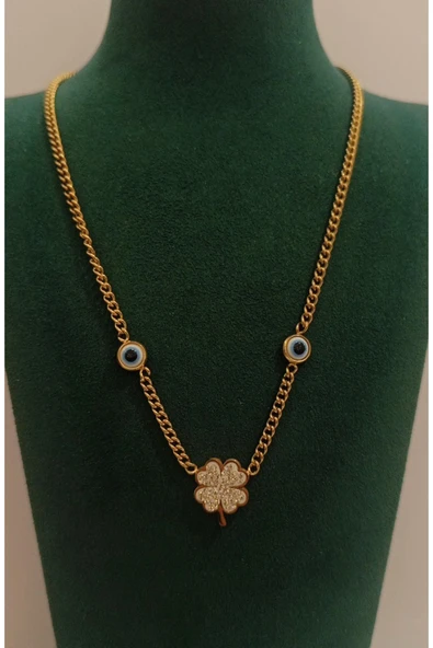 Monalisa Home Gold Renk Lüks Figürlü Gösterişli Kolye ürün görseli 1