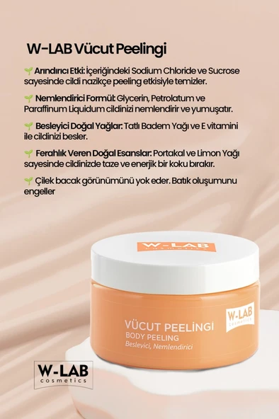 W-Lab Kozmetik Vücut Peeling 250 Ml - 2