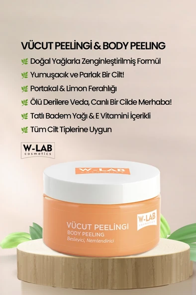 W-Lab Kozmetik Vücut Peeling 250 Ml - 4