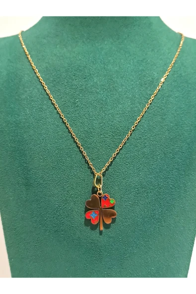 Monalisa Home Gold Renk Lüks Figürlü Gösterişli Kolye ürün görseli 1