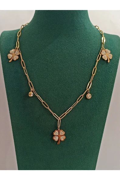 Monalisa Home Gold Renk Lüks Figürlü Gösterişli Kolye ürün görseli 1