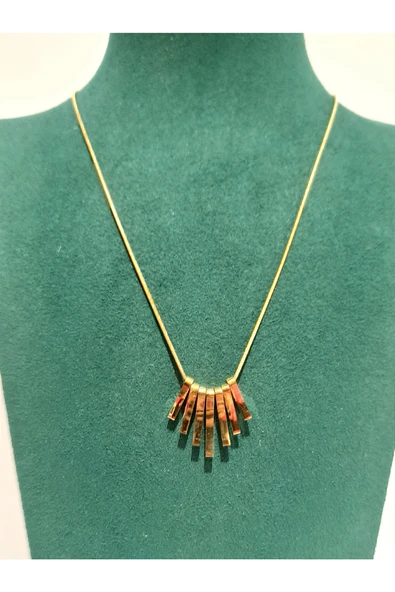 Monalisa Home Gold Renk Lüks Figürlü Gösterişli Kolye ürün görseli 1