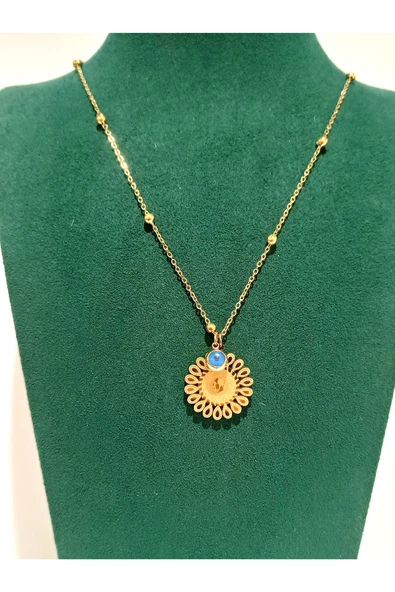 Monalisa Home Gold Renk Lüks Figürlü Gösterişli Kolye ürün görseli 1