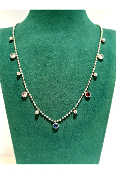 Monalisa Home Gümüş Renk Lüks Figürlü Gösterişli Kolye ürün görseli 1