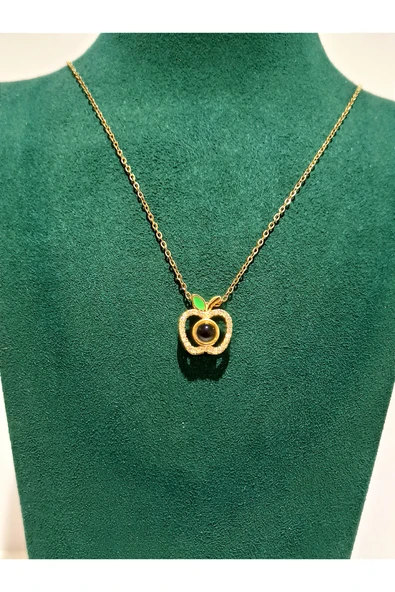 Monalisa Home Gold Renk Lüks Figürlü Gösterişli Kolye ürün görseli 1